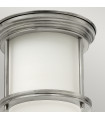 Plafonnier Hadrian Nickel antique avec verre opale 19,6 Cm