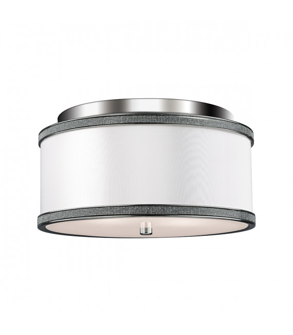 Plafonnier Pave Nickel poli 17