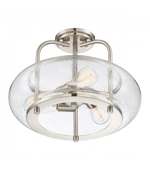 Plafonnier Trilogy Nickel brossé 30,2 Cm