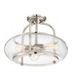 Plafonnier Trilogy Nickel brossé 30,2 Cm