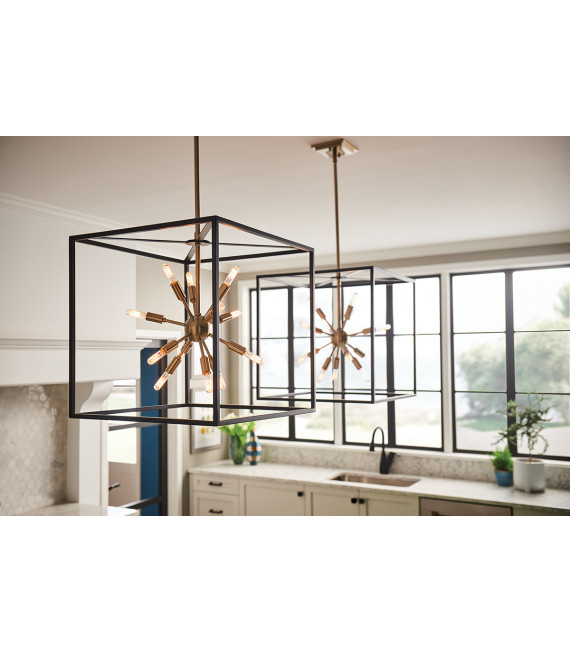 Suspension Aros Laiton noir et chaud