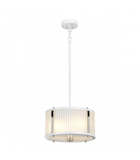 Suspension Corona Nickel peint en satin blanc / poli 17