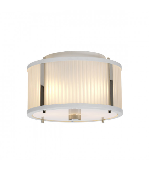 Suspension Corona Nickel peint en satin blanc / poli 17,8 Cm