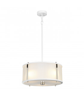 Suspension Corona Nickel peint en satin blanc / poli 19
