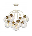Suspension Cosmos Crème peinte + en laiton vieilli 52,9 Cm
