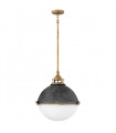 Suspension Fletcher Zinc vieilli avec laiton héritage 45