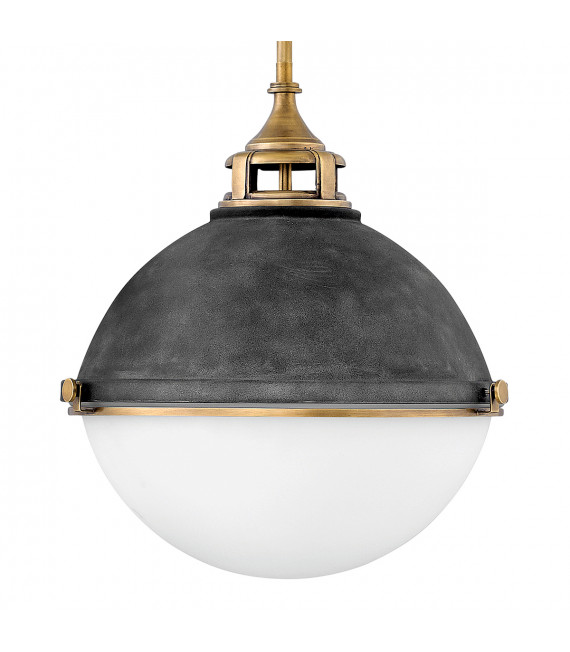 Suspension Fletcher Zinc vieilli avec laiton héritage 45,7 Cm