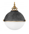 Suspension Fletcher Zinc vieilli avec laiton héritage 45,7 Cm