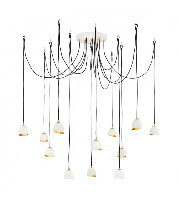 Suspension Nula Coquille blanc / luxe or