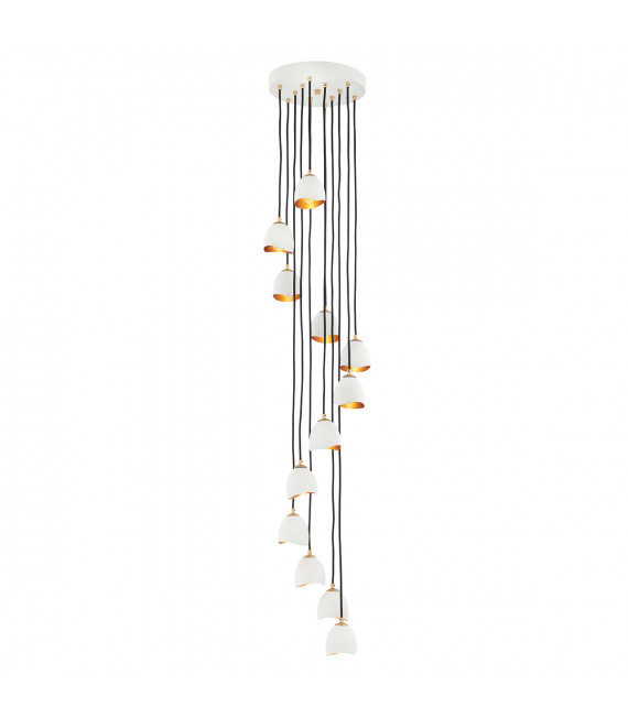 Suspension Nula Coquille blanc / luxe or