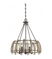 Suspension Wood Hollow Noire rustique 62