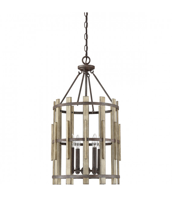 Suspension Wood Hollow Noire rustique 71 Cm