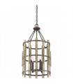 Suspension Wood Hollow Noire rustique 71 Cm