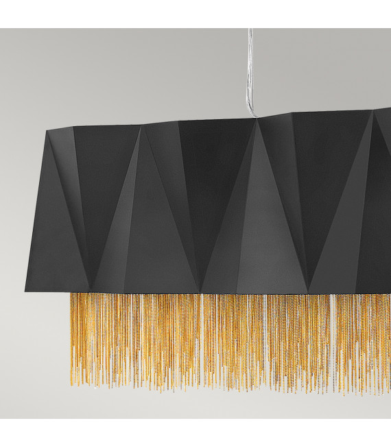 Suspension Zuma Satin noir / or 33,2 Cm