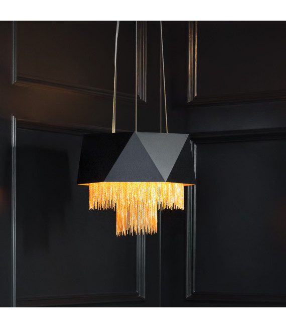Suspension Zuma Satin noir / or 36 Cm