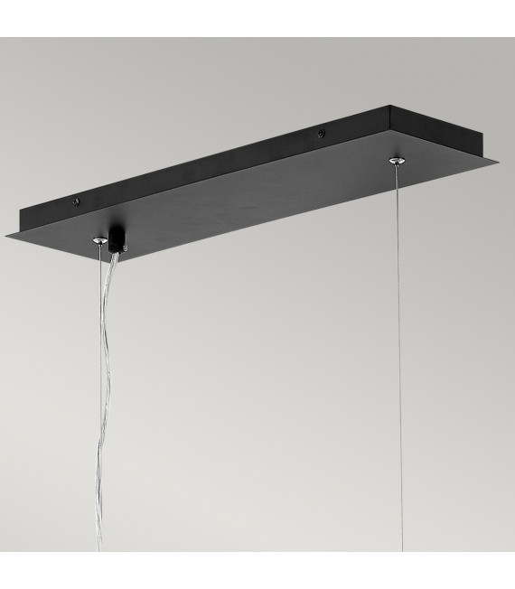 Suspension Zuma Satiné noir / argent 33,2 Cm