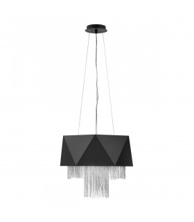 Suspension Zuma Satiné noir / argent 36 Cm