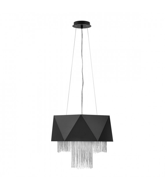 Suspension Zuma Satiné noir / argent 36 Cm