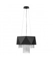 Suspension Zuma Satiné noir / argent 36 Cm