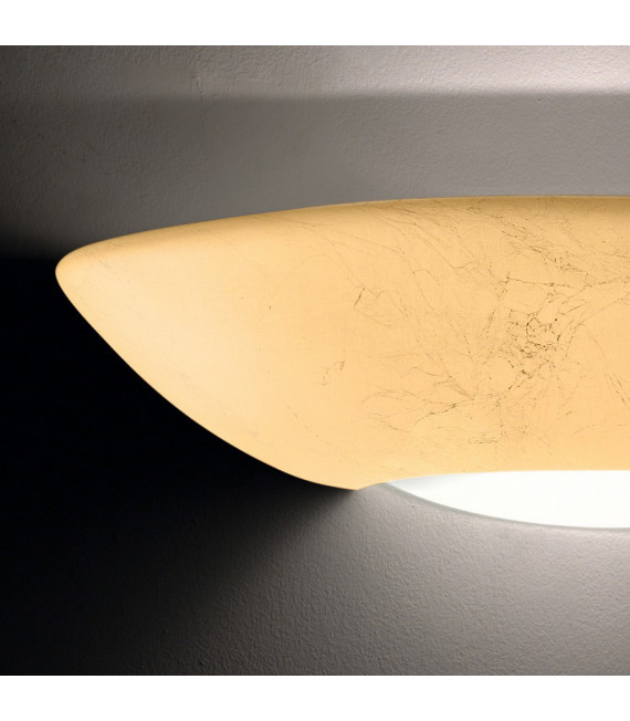 Casablanca Blattgold Wandleuchte 1 Glühbirne 10cm