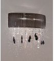 Applique design Paralume Chrome scintillant 2 ampoules 36cm
