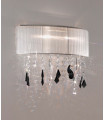 Design wall lamp Paralume Sparkling chrome 2 bulbs 36cm