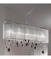Paralume hanging chrome shimmering 5 bulbs 50cm