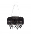 Paralume hanging chrome shimmering 6 bulbs 50cm