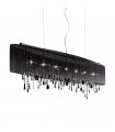 Suspension Paralume Chrome scintillant 7 ampoules 50cm