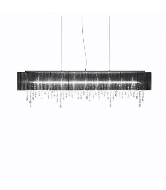Chrom Paralume Pendelleuchte 9 Glühbirnen 50cm