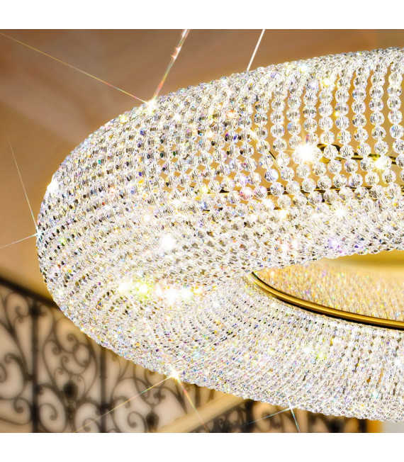 Suspension Carla 24 carats d'or 15 ampoules 32cm