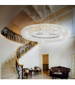 Carla Chrome pendant light 15 bulbs 32cm