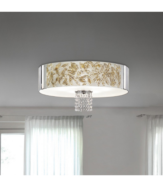 Ceiling light Emozione Chrome 6 bulbs 38cm