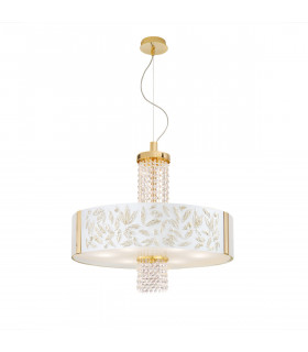 Emozione pendant lamp 24 carats gold 6 bulbs 58cm