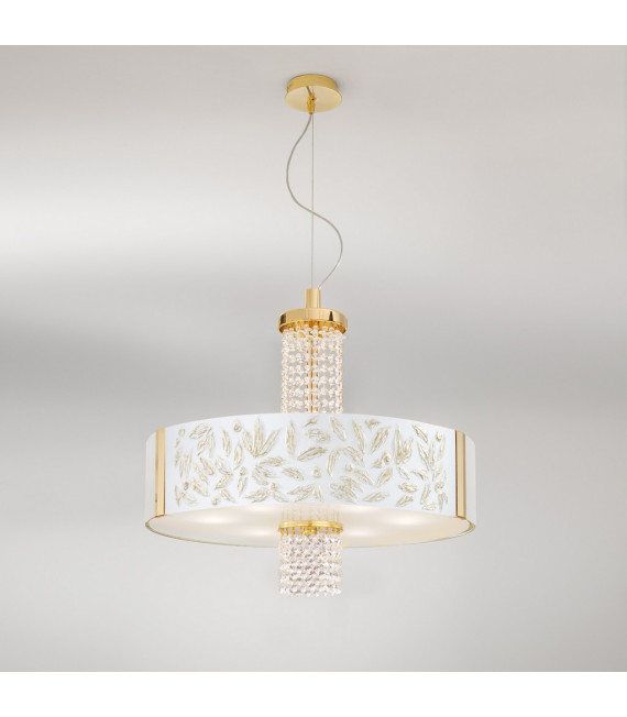 Emozione Pendelleuchte 24 Karat Gold 6 Glühbirnen 58cm
