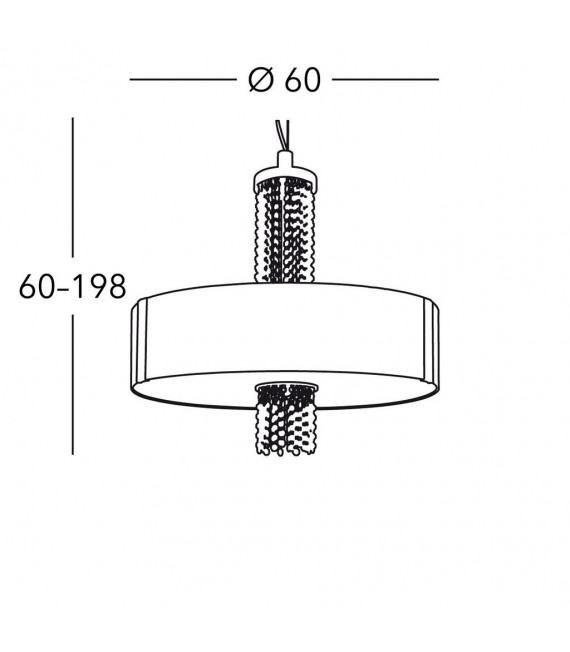 Suspension Emozione 24 carats d'or 6 ampoules 58cm