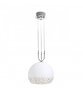 Luna Chrome pendant lamp 2 bulbs 200cm