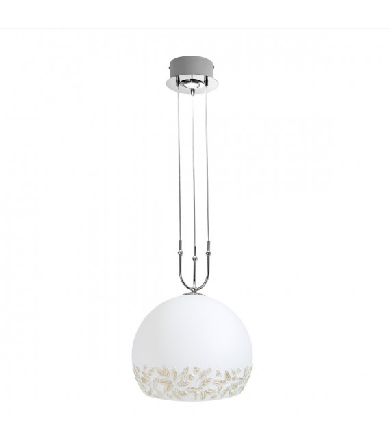 Lampada a sospensione Luna Chrome 2 lampadine 200cm