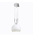 Luna Chrome pendant lamp 2 bulbs 200cm