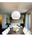 Luna Chrome pendant lamp 2 bulbs 200cm