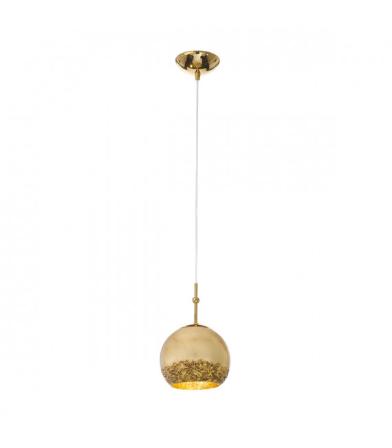 Luna Pendelleuchte 24 Karat Gold 1 Birne 200cm