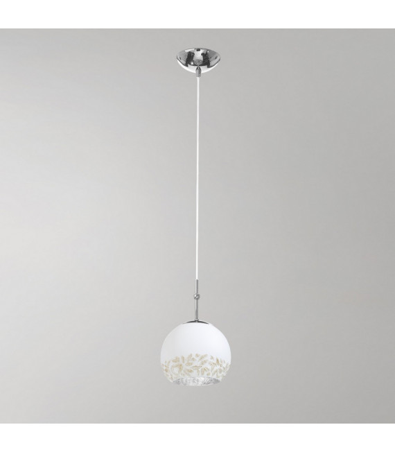 Luna Chrome pendant light 1 bulb 200cm
