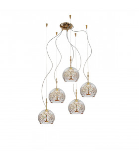 Suspension Luna 24 carats d'or 5 ampoules 200cm
