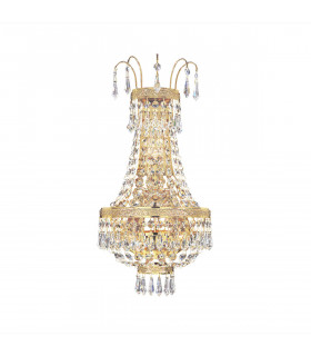 Lampada da parete design impero oro 24 carati 3 lampadine 40cm
