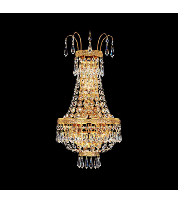 Aplique diseño imperio oro 24 kilates 3 bombillas 40cm