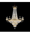 Large Empire chandelier 24 carats gold 48 bulbs 180cm