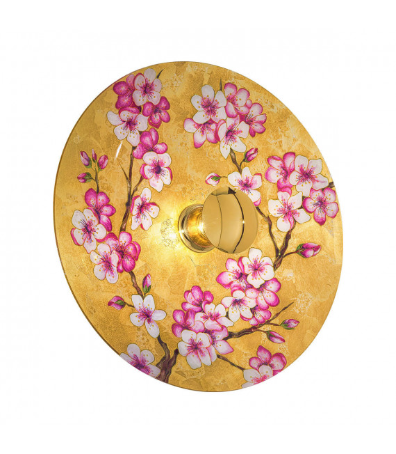 Applique Luna 1 luce oro 24 carati