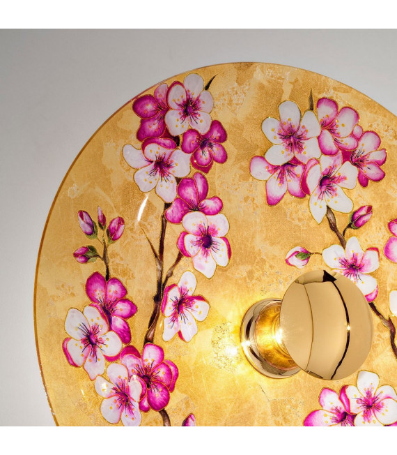 Applique murale Luna 1 ampoule 24 carats d'or