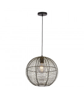 Colgante Weave Aluminio Negro 1 bombilla 34cm