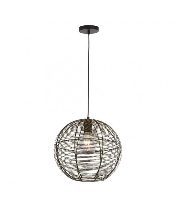 Weave Aluminum Pendant Black 1 bulb 34cm